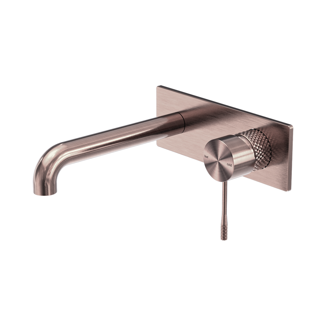 Nero Opal Wall Basin/Bath Mixer 120Mm Brushed Bronze