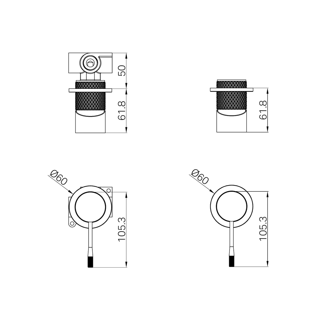 Nero Opal Shower Mixer 60Mm Plate Brushed Bronze