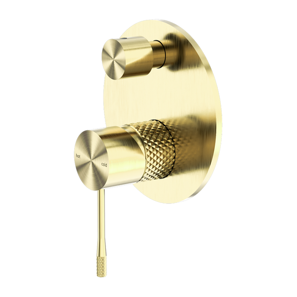 Nero Opal Shower Mixer With Divertor Brushed Gold
