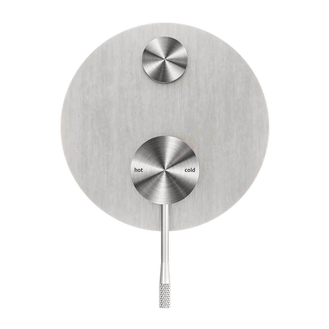Nero Opal Shower Mixer With Divertor Brushed Nickel