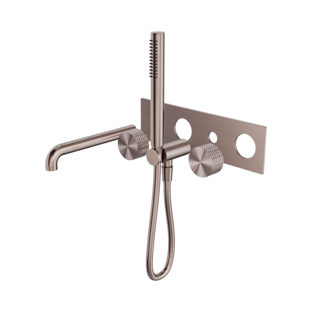 Nero Opal Progressive Shower System With Spout 230Mm Trim Kits Only Brushed Bronze