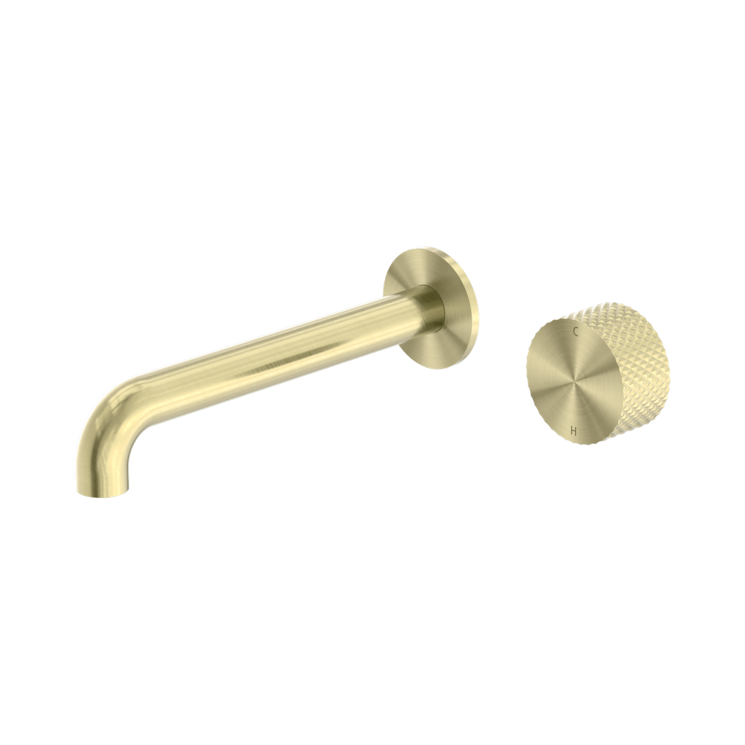 Nero Opal Progressive Wall Basin/Bath Set 120Mm Brushed Gold