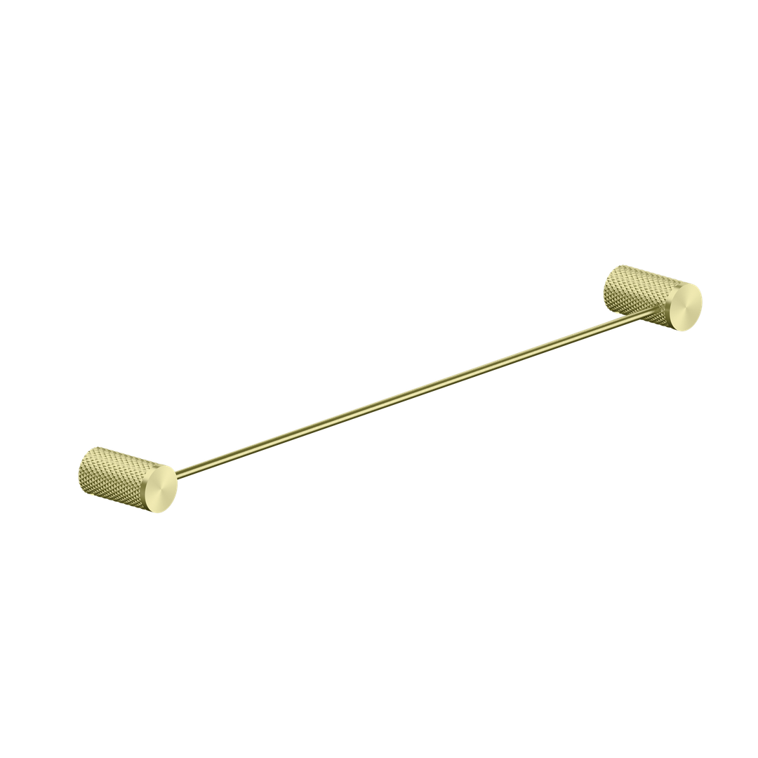 Nero Opal Single Towel Rail Brushed Gold 600mm