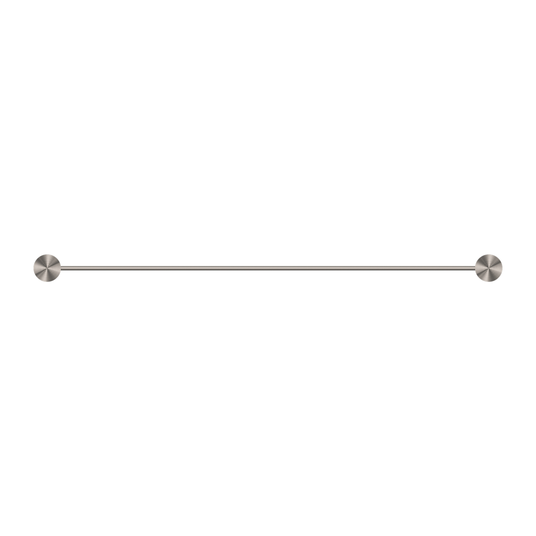 Nero Opal Single Towel Rail Brushed Nickel 600mm
