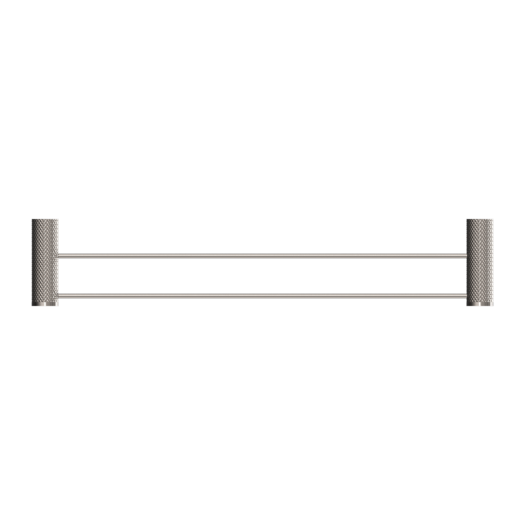 Opal Double Towel Rail Brushed Nickel 600mm