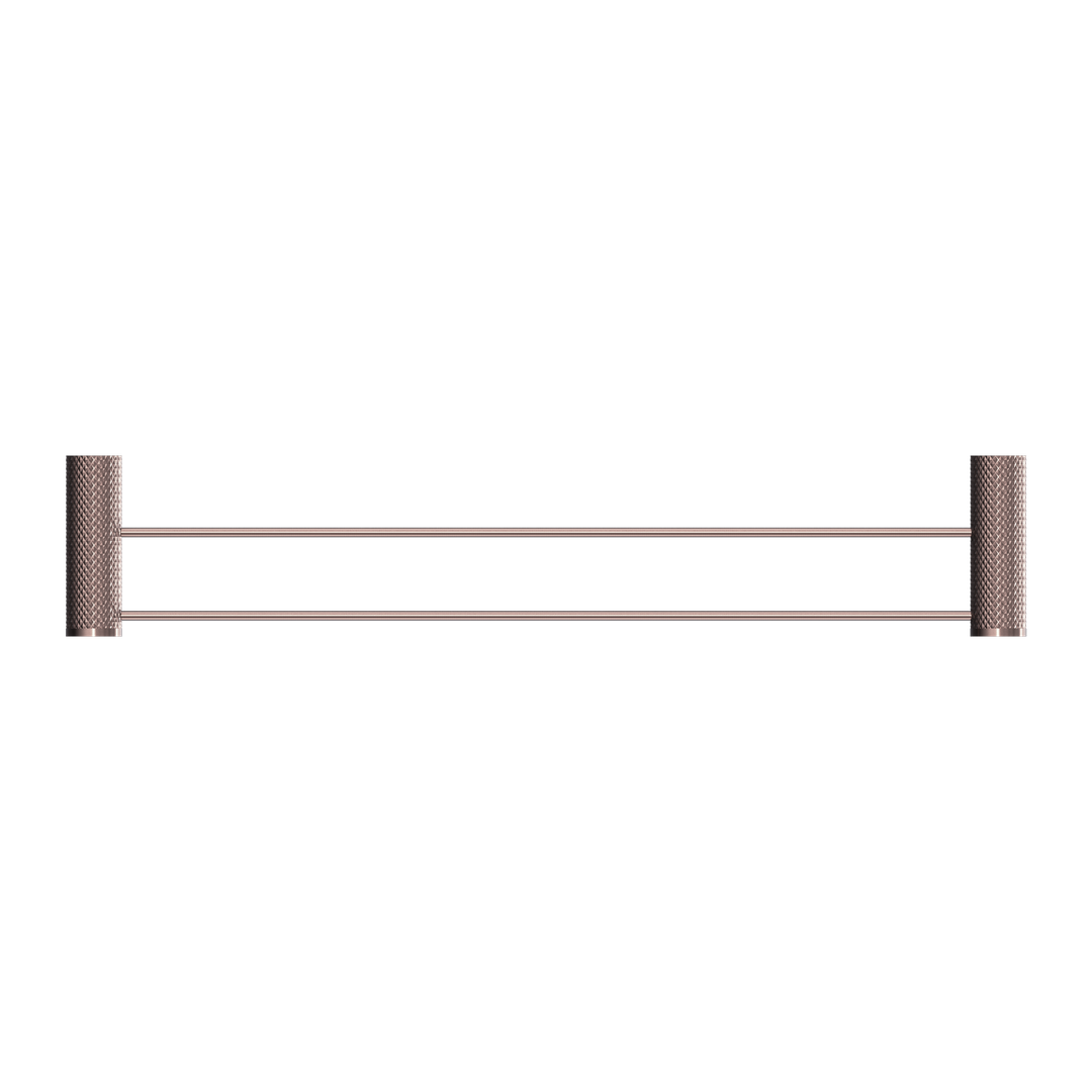 Nero Opal Double Towel Rail Brushed Bronze 600mm