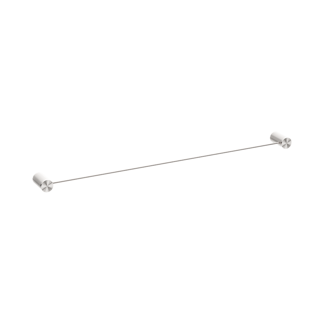 Nero Opal Single Towel Rail 800Mm Brushed Nickel