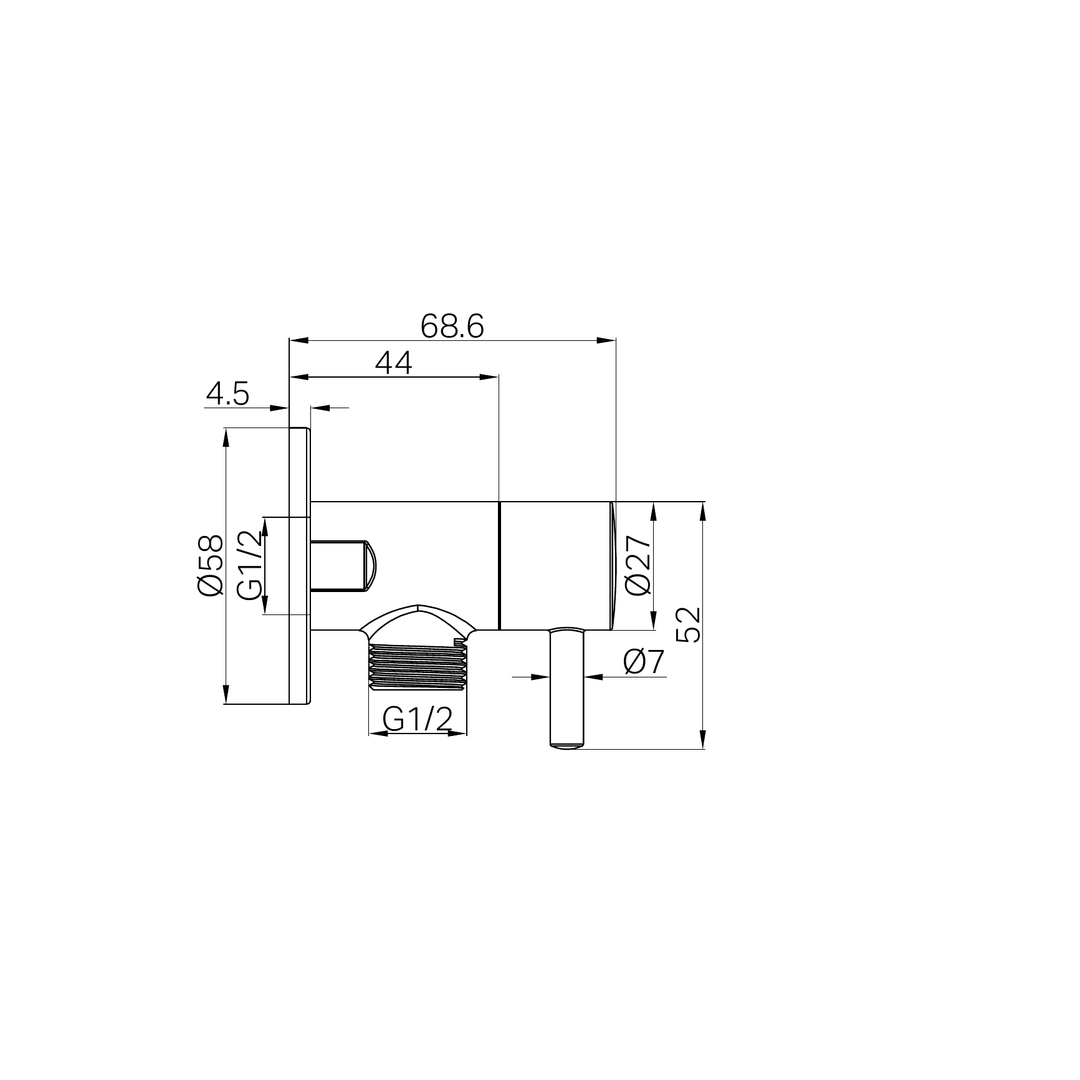 Nero Mini Cistern Stop Matte White