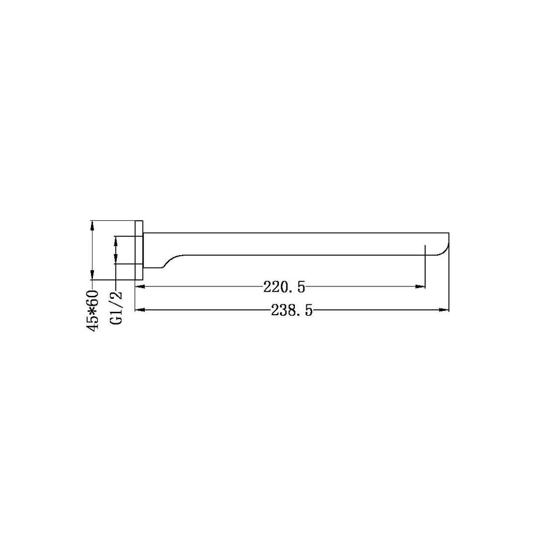 Nero Celia Bath Spout Matt Black