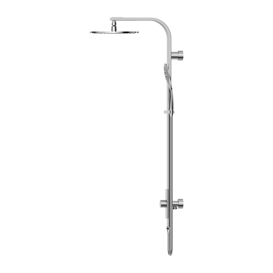 Nero Rain Round Shower Set Single Hose - Chrome