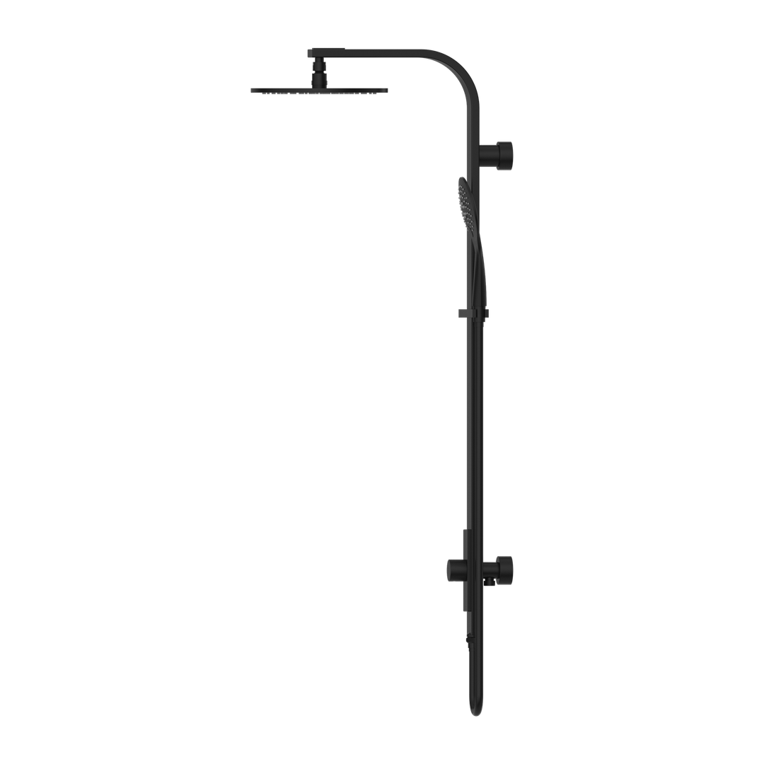 Nero Rain Round Shower Set Single Hose Matt Black