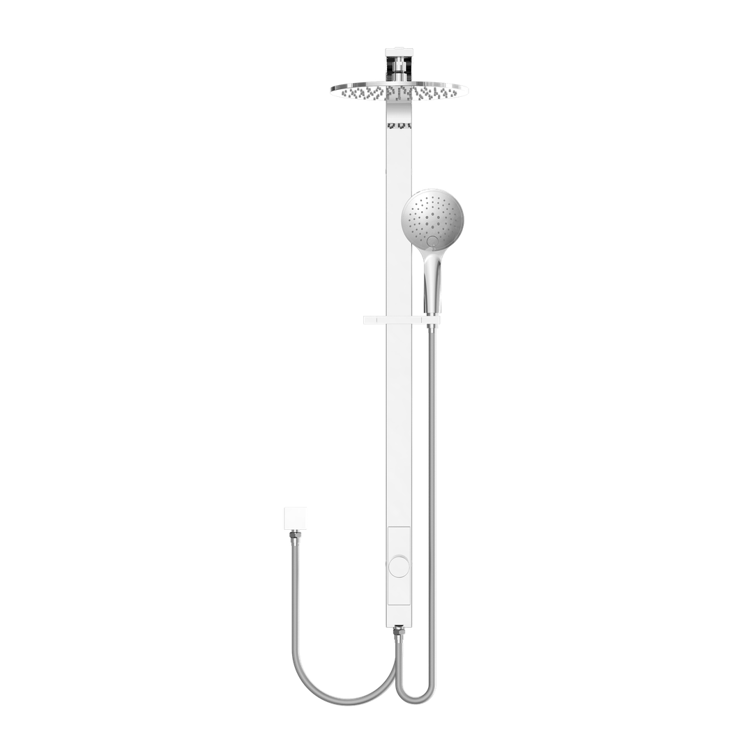 Nero Rain Round Shower Set Double Hose - Chrome
