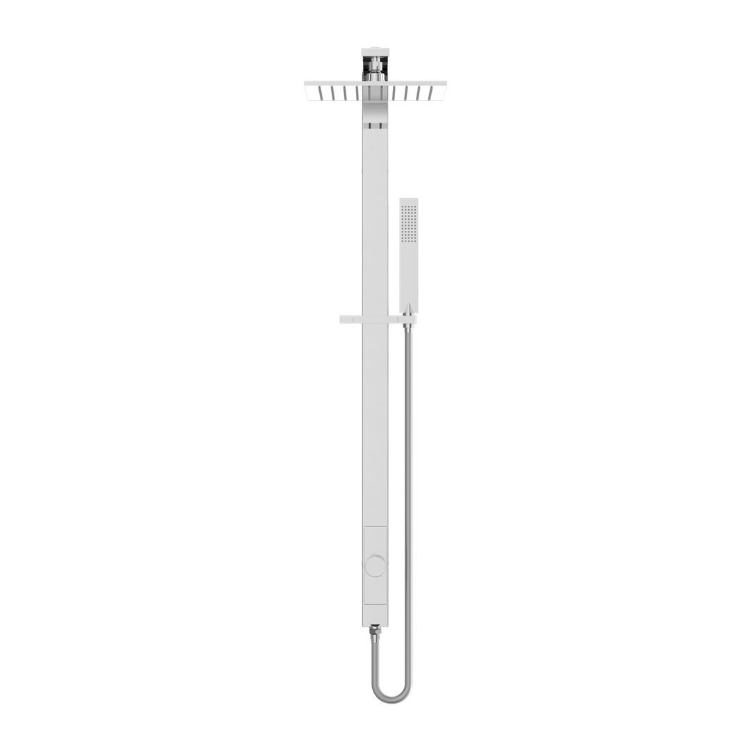 Nero Rain Square Shower Set Single Hose - Chrome