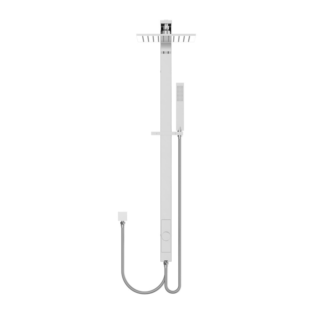 Nero Rain Square Shower Set Double Hose - Chrome