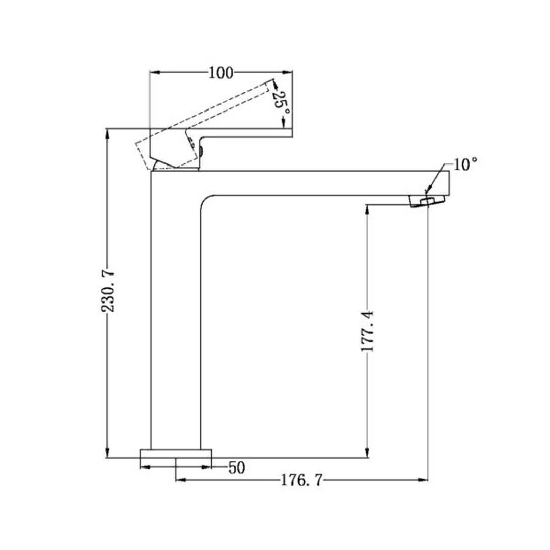 Nero Ecco Tall Basin Mixer Brushed Nickel