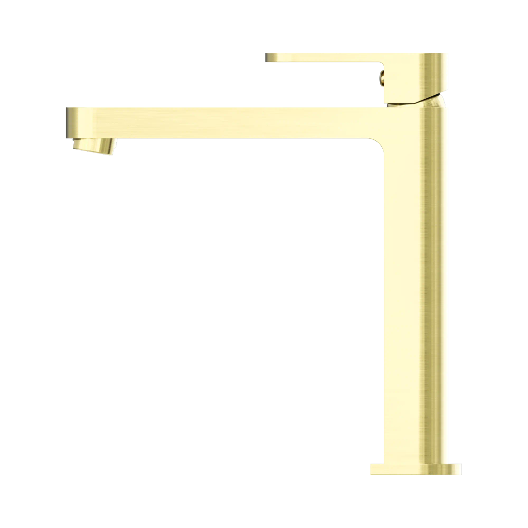 Nero Ecco Tall Basin Mixer Brushed Gold