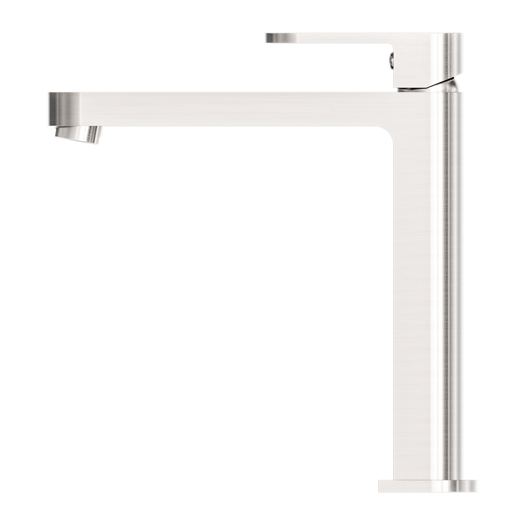 Nero Ecco Tall Basin Mixer Brushed Nickel