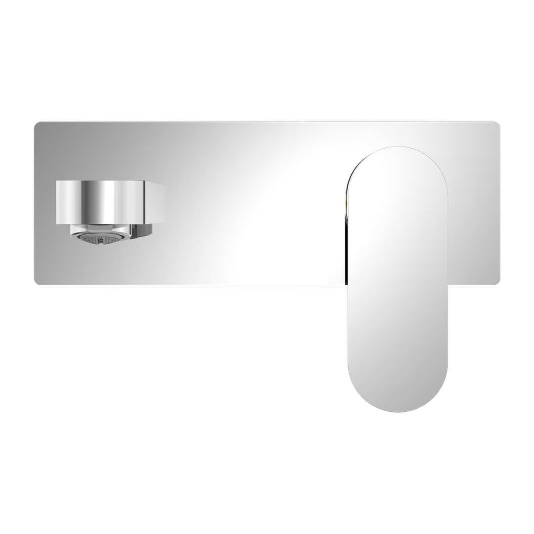 Nero Ecco Wall Basin Mixer Chrome