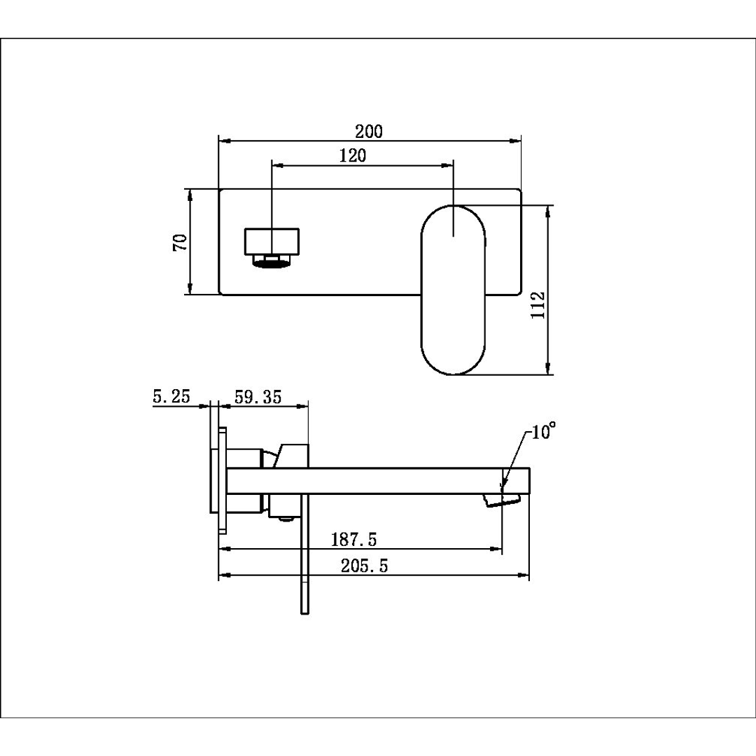 Nero Ecco Wall Basin/Bath Mixer Trim Kits Only Chrome