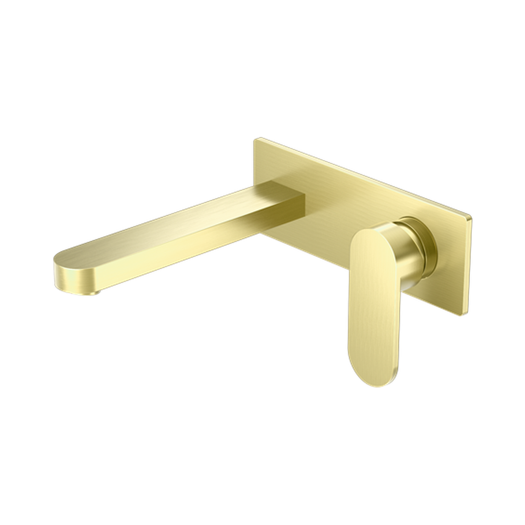 Nero Ecco Wall Basin/Bath Mixer Brushed Gold