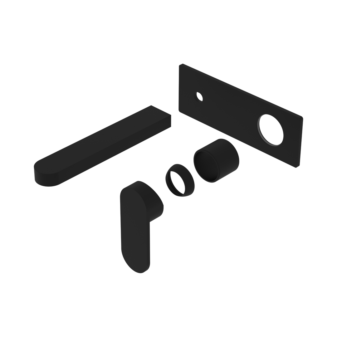 Nero Ecco Wall Basin/Bath Mixer Trim Kits Only Matte Black