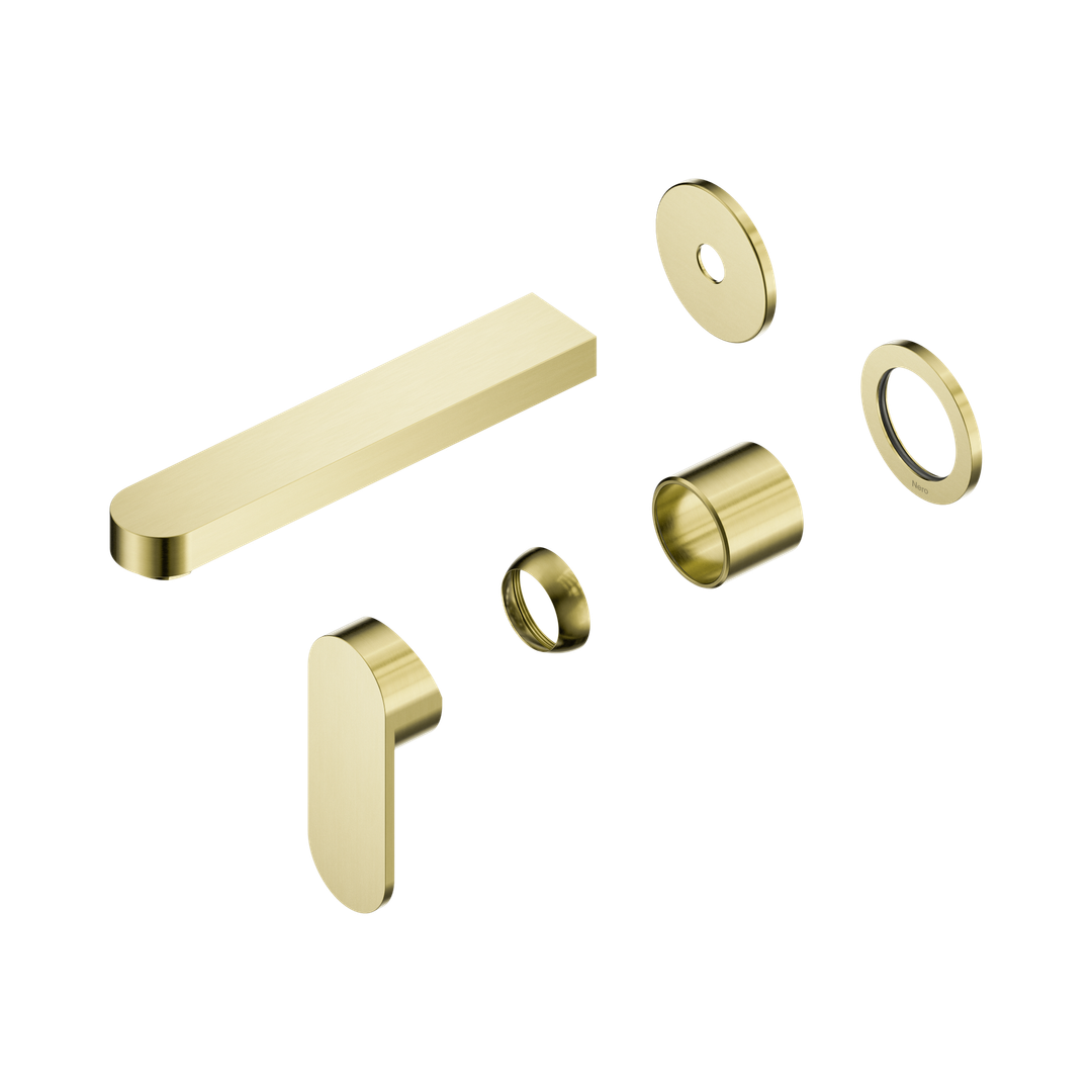 Nero Ecco Wall Basin/Bath Mixer Separate Back Plate 60Mm Trim Kits Only Brushed Gold