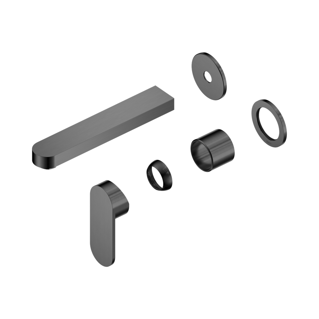 Nero Ecco Wall Basin/Bath Mixer Separate Back Plate 60Mm Trim Kits Only Gun Metal