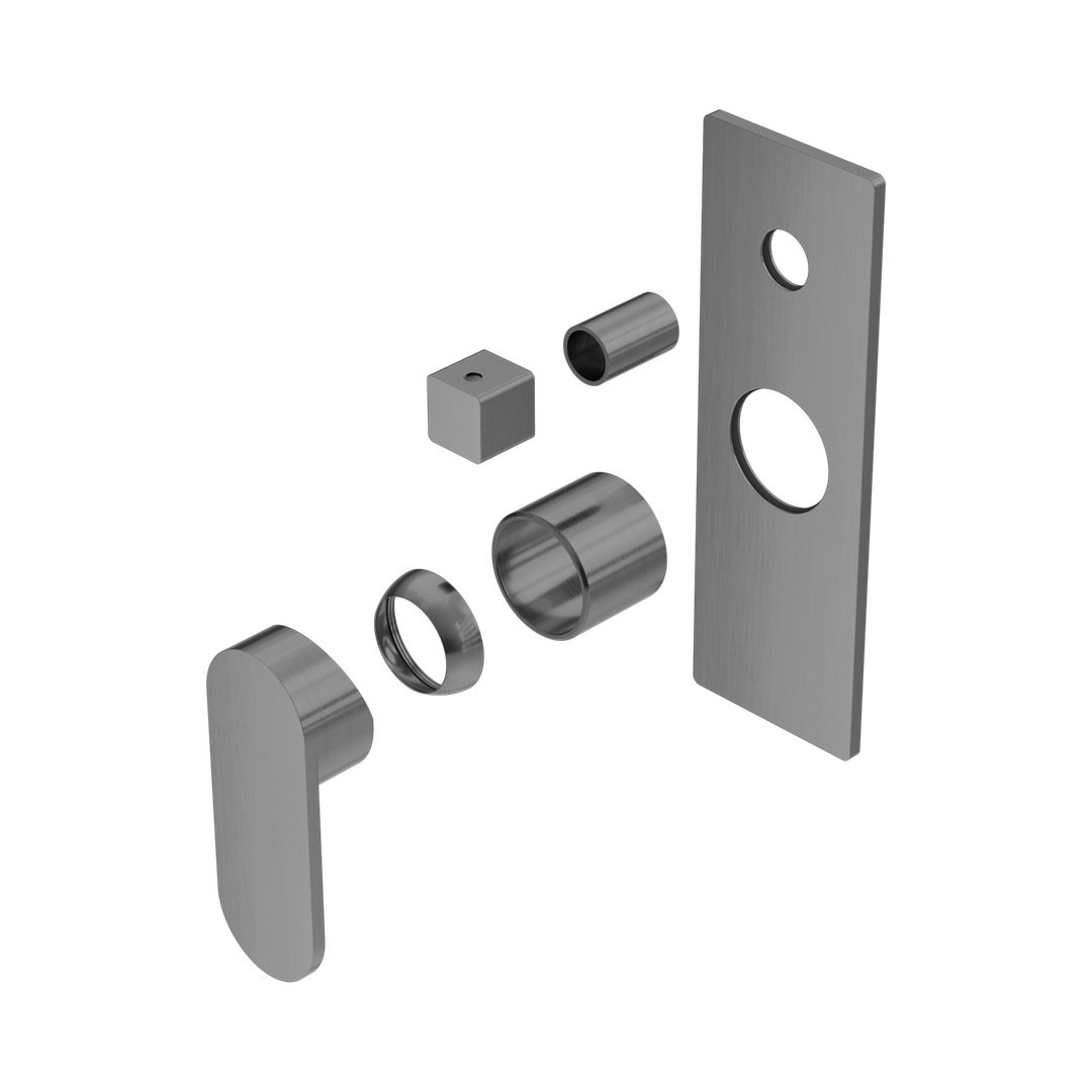 Nero Ecco Shower Mixer With Diverter Trim Kits Only Gun Metal
