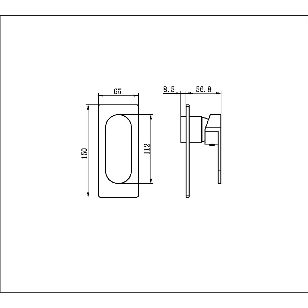 Nero Ecco Shower Mixer Trim Kits Only Chrome