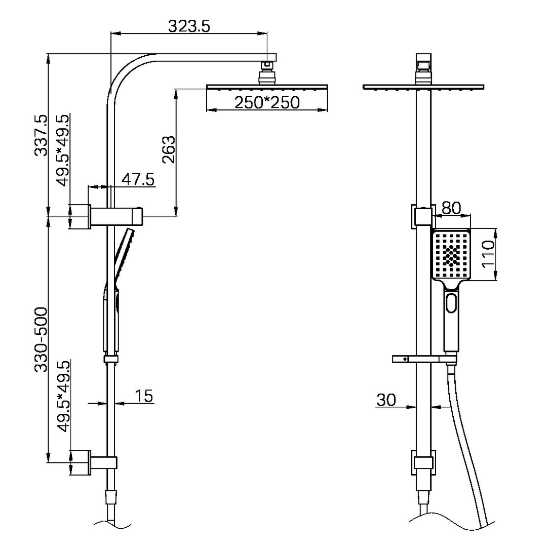 Nero Celia New Shower Set - Brushed Nickel