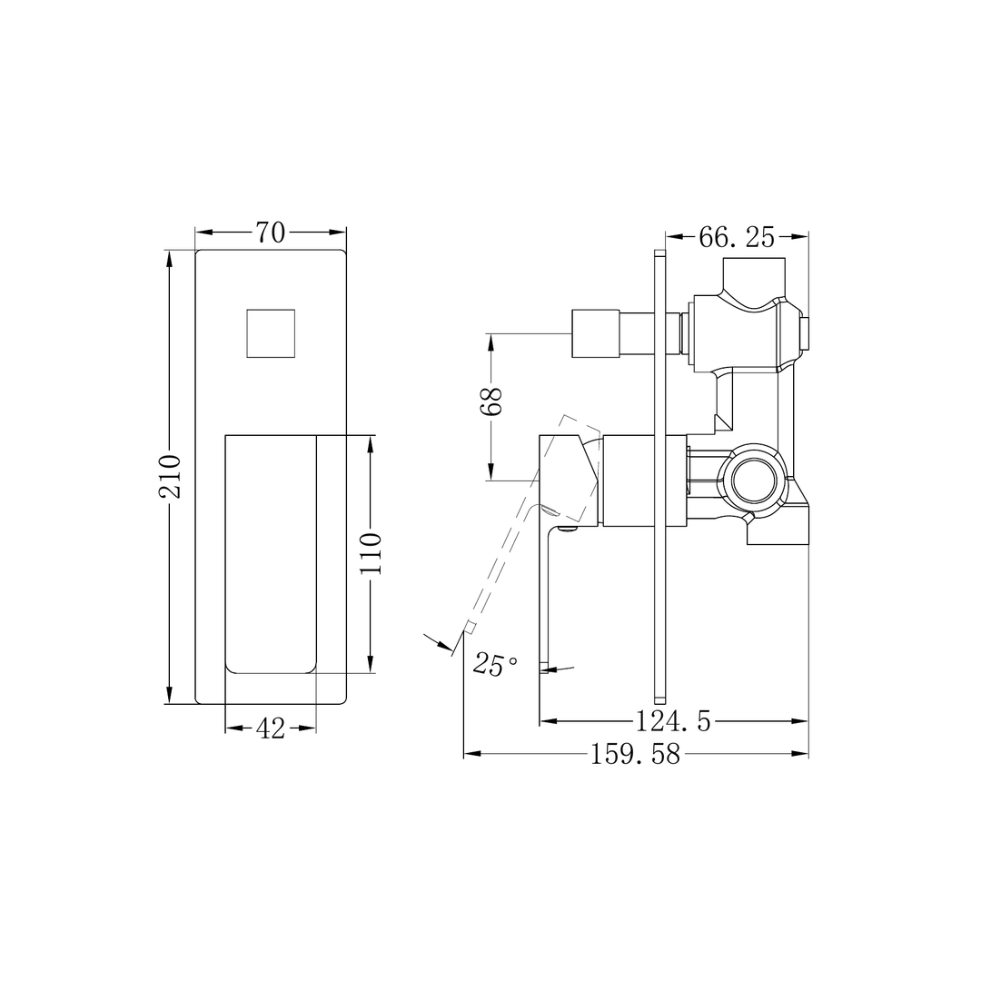 Nero Celia Shower Mixer With Divertor Chrome