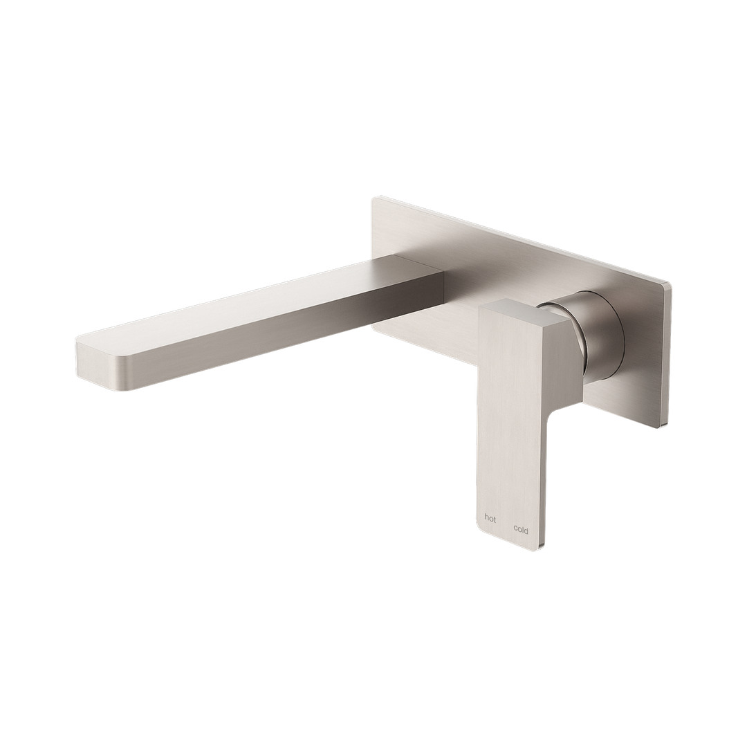 Nero Celia Wall Basin/Bath Mixer Brushed Nickel