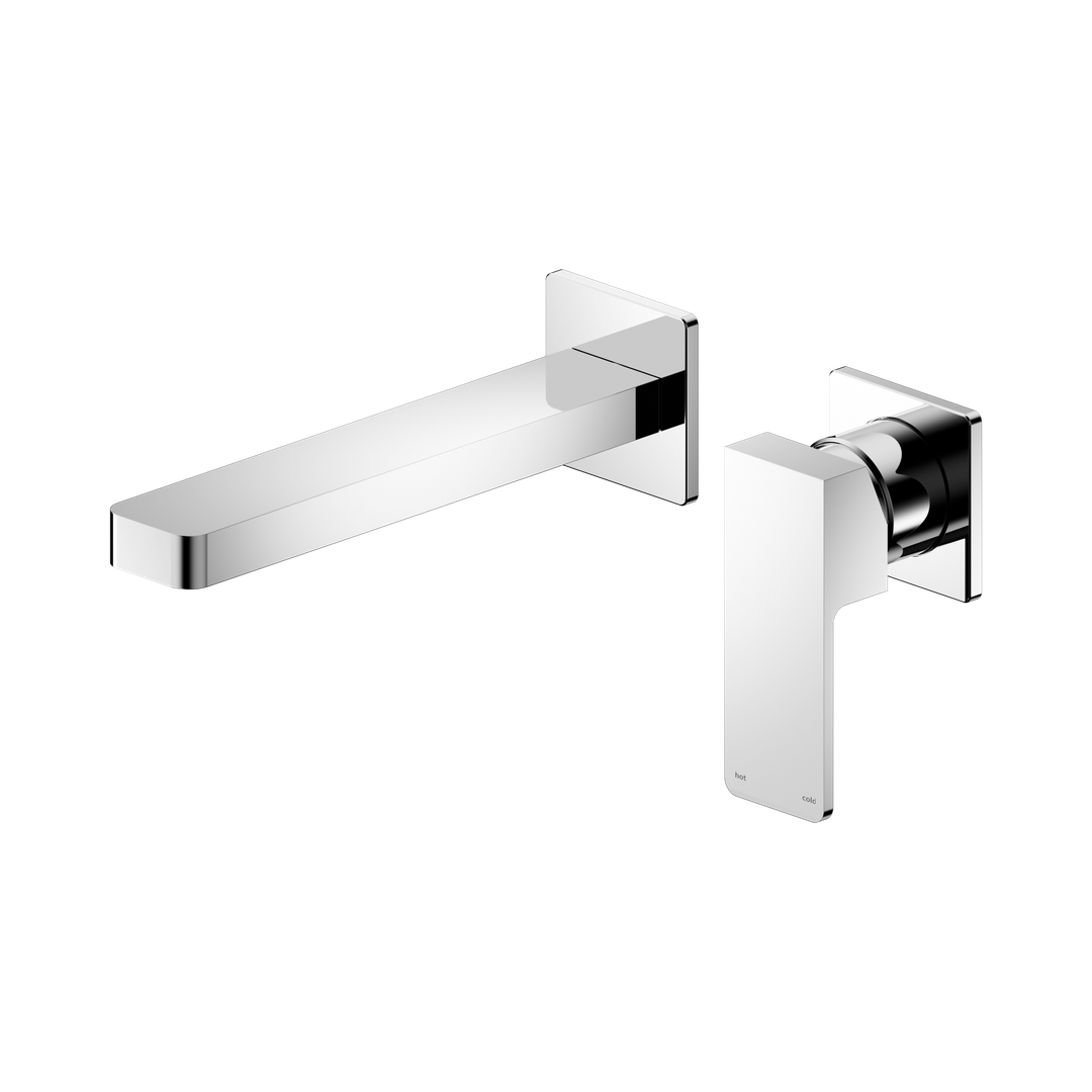 Nero Celia Wall Basin/Bath Mixer Separate Back Plate Chrome