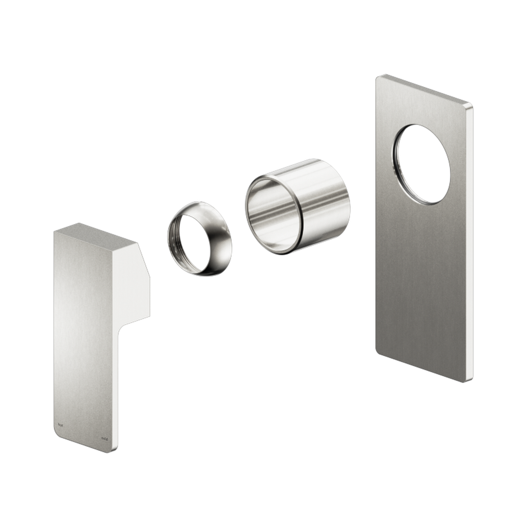 Nero Celia Shower Mixer Rectangular Backplate Trim Kits Only Brushed Nickel