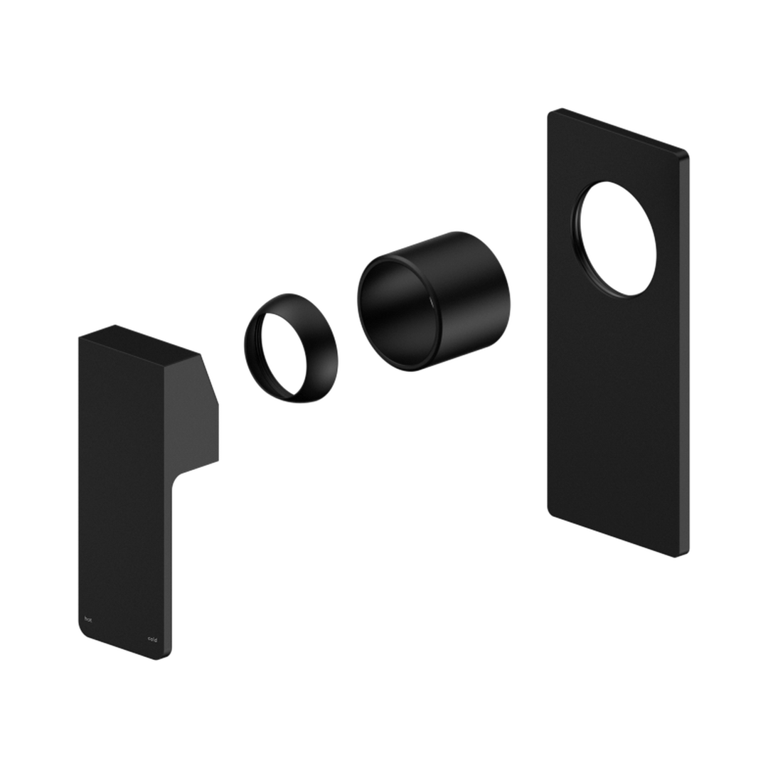 Nero Celia Shower Mixer Rectangular Backplate Trim Kits Only Matte Black