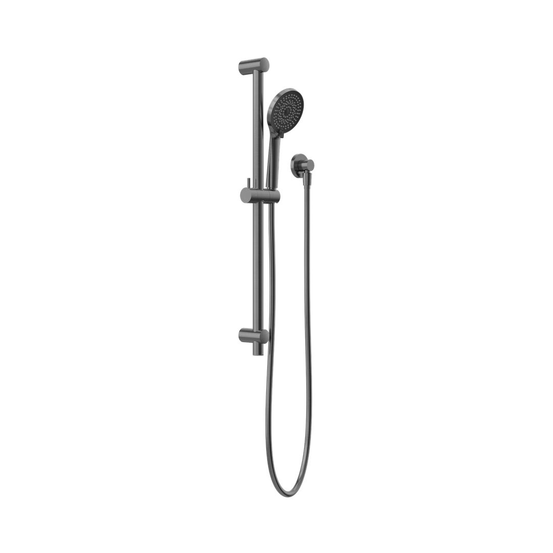 Nero Round Metal Project Shower Rail 4 Star Rating Gun Metal
