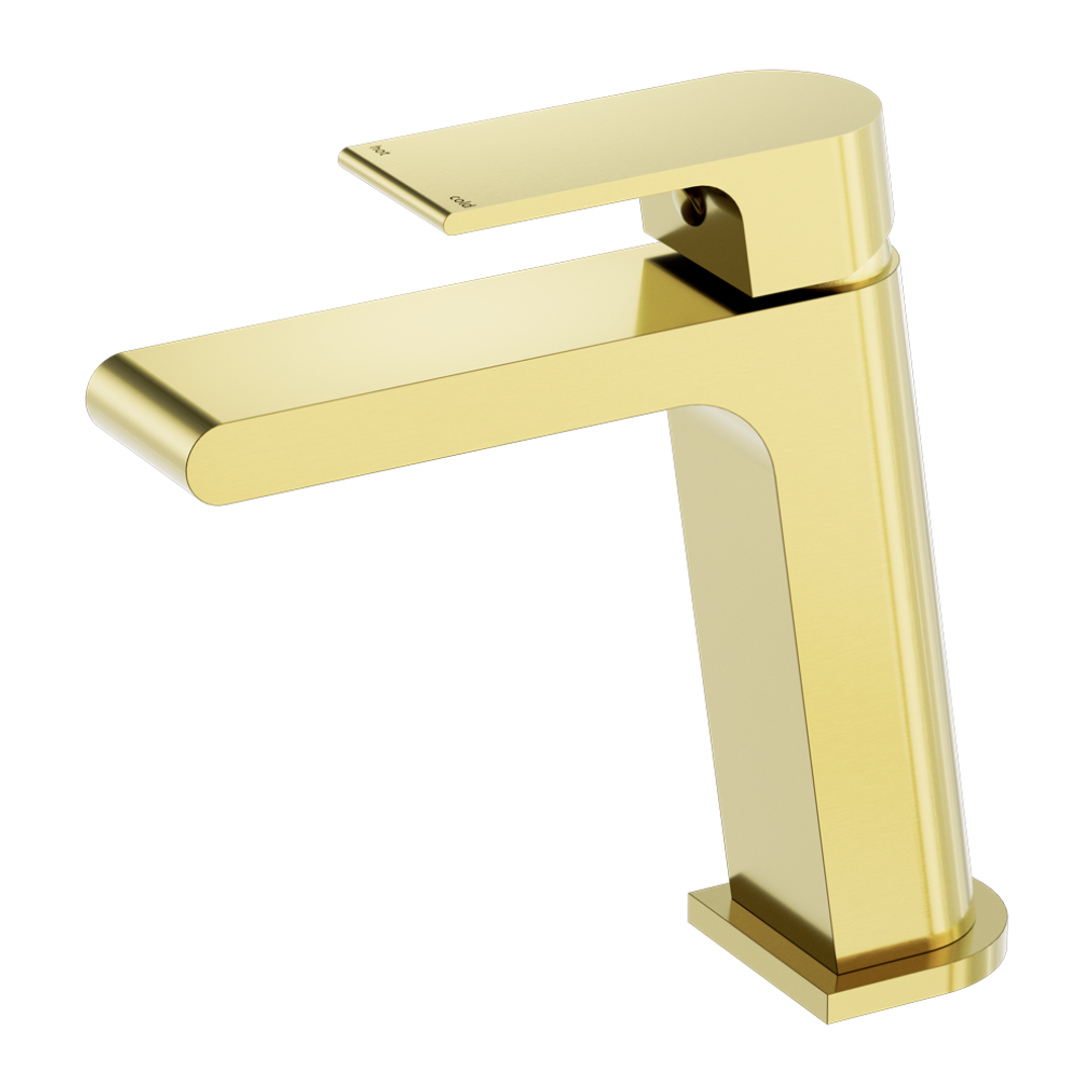 Nero Bianca Basin Mixer Brushed Gold