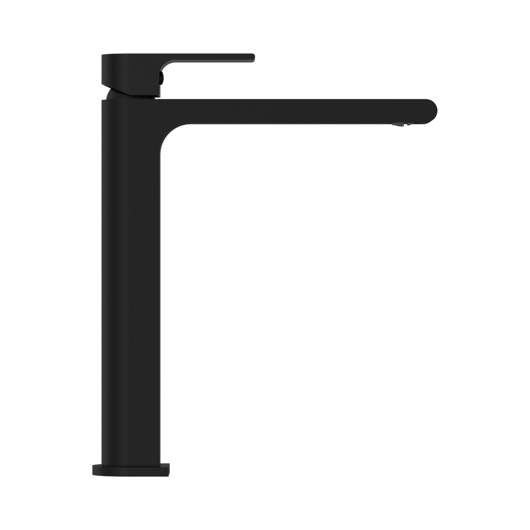 Nero Bianca Tall Basin Mixer Matt Black