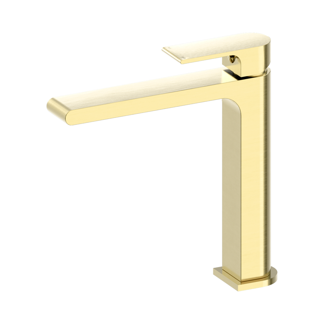 Nero Bianca Mid Tall Basin Mixer Brushed Gold