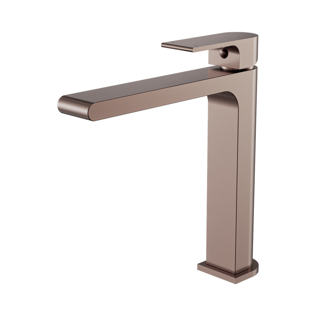 Nero Bianca Mid Tall Basin Mixer Brushed Bronze