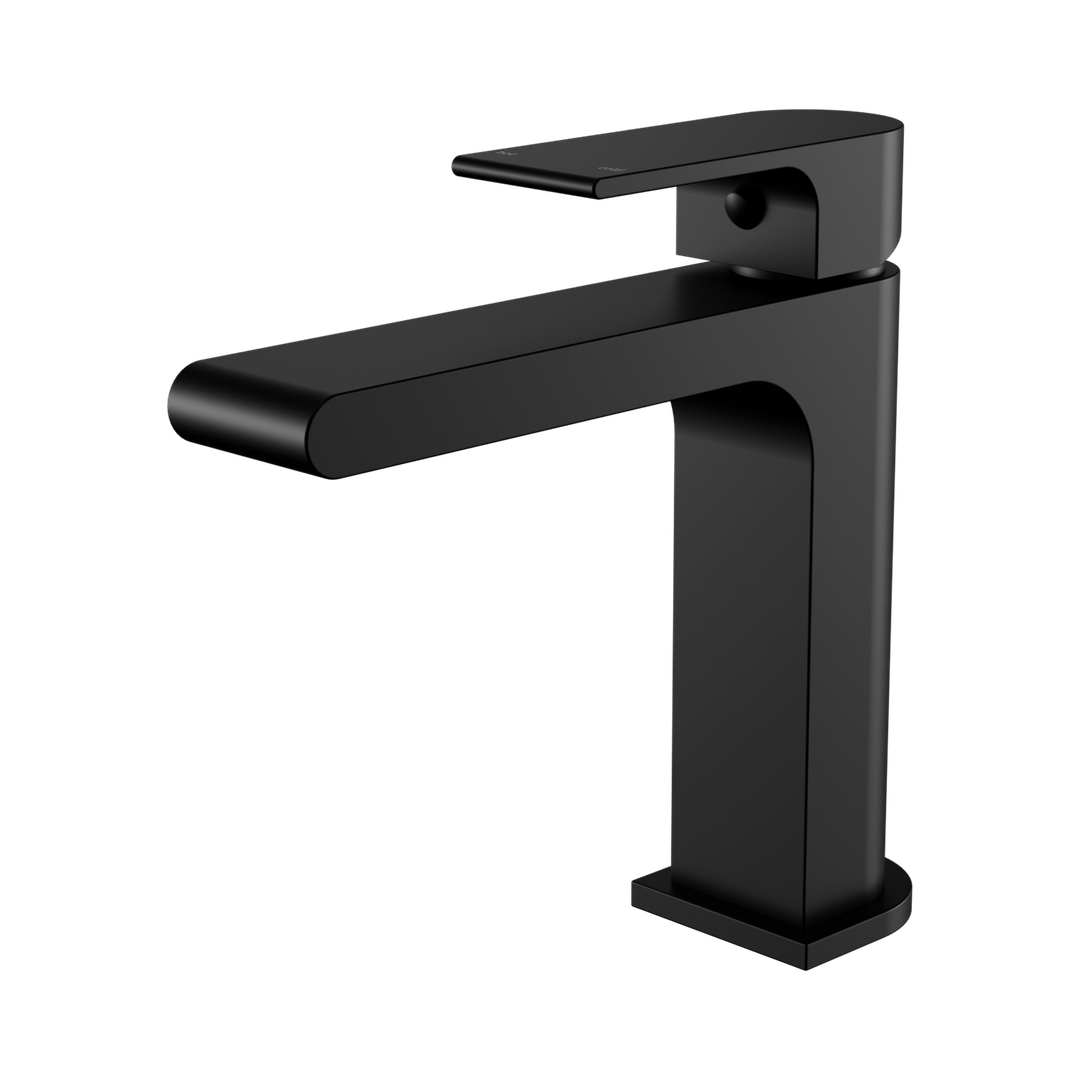 Nero Bianca Basin Mixer Straight Spout Matte Black