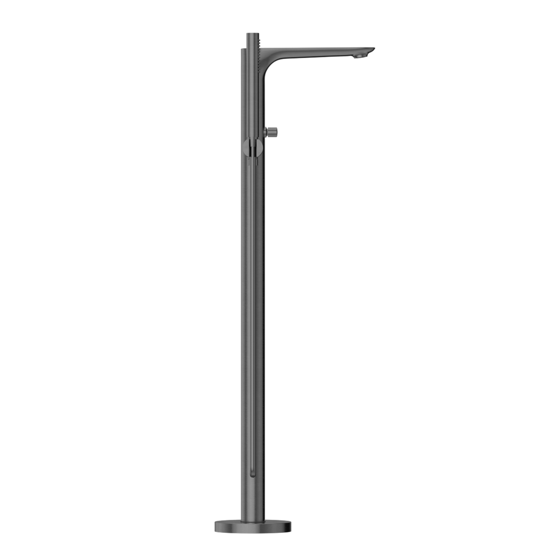 Nero Bianca Floor Standing Bath Mixer Gun Metal
