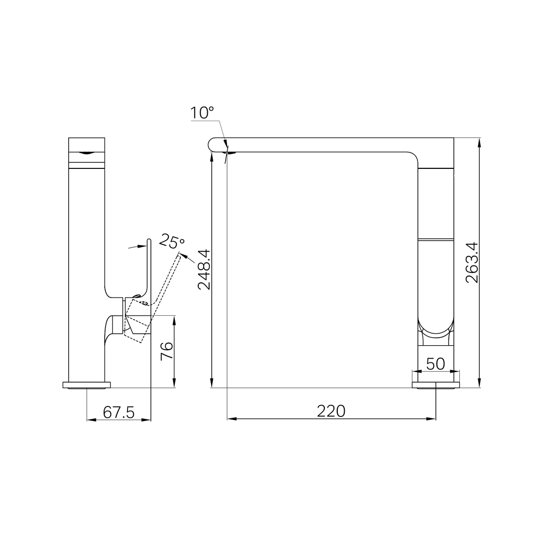 Nero Bianca Kitchen Mixer Chrome Nr321507Ch