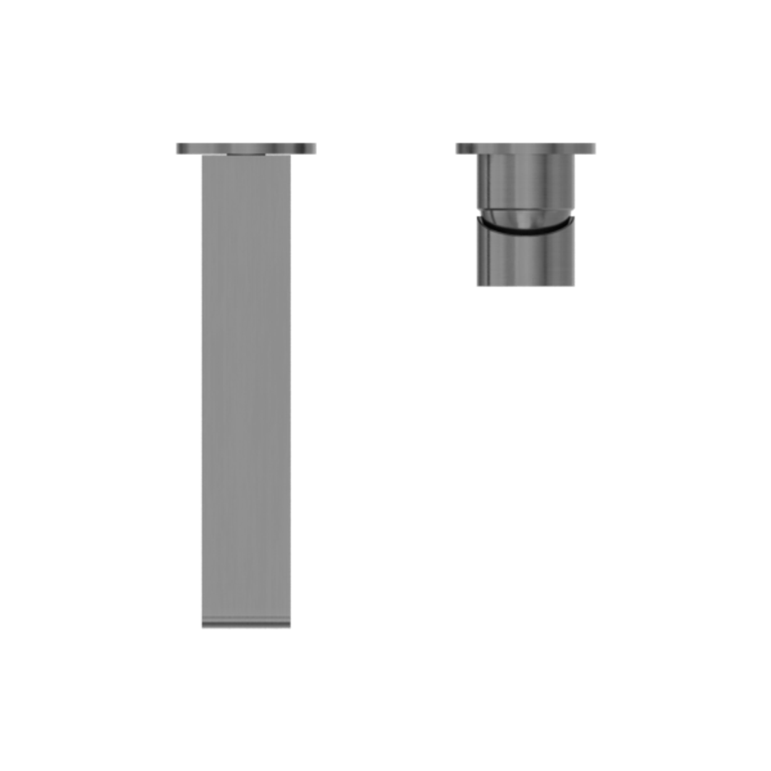 Nero Bianca Wall Basin Mixer Separate Back Plate Gun Metal Grey