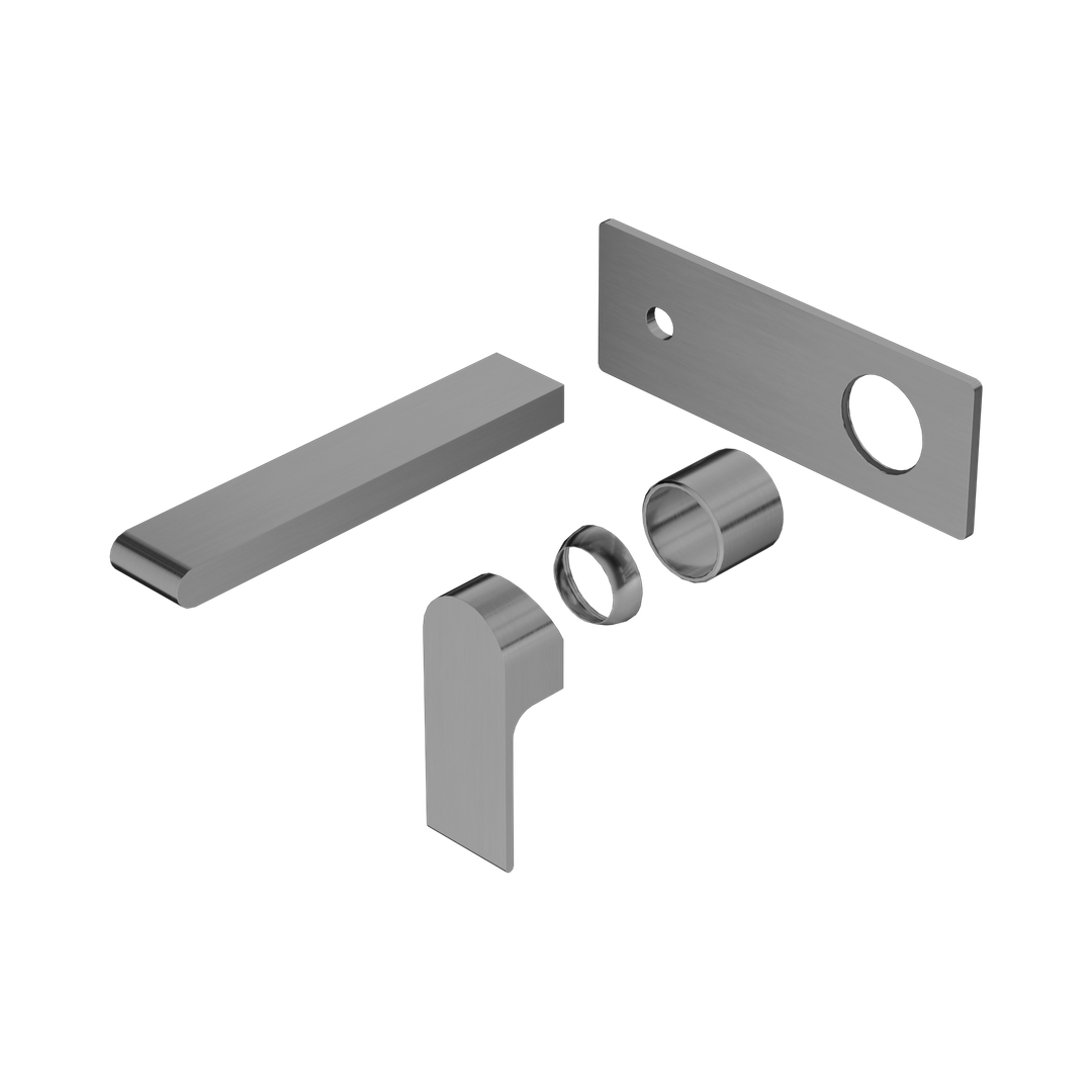 Nero Bianca Wall Basin/Bath Mixer 187Mm Trim Kits Only Gun Metal