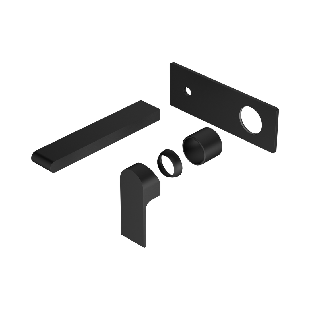 Nero Bianca Wall Basin/Bath Mixer 187Mm Trim Kits Only Matte Black