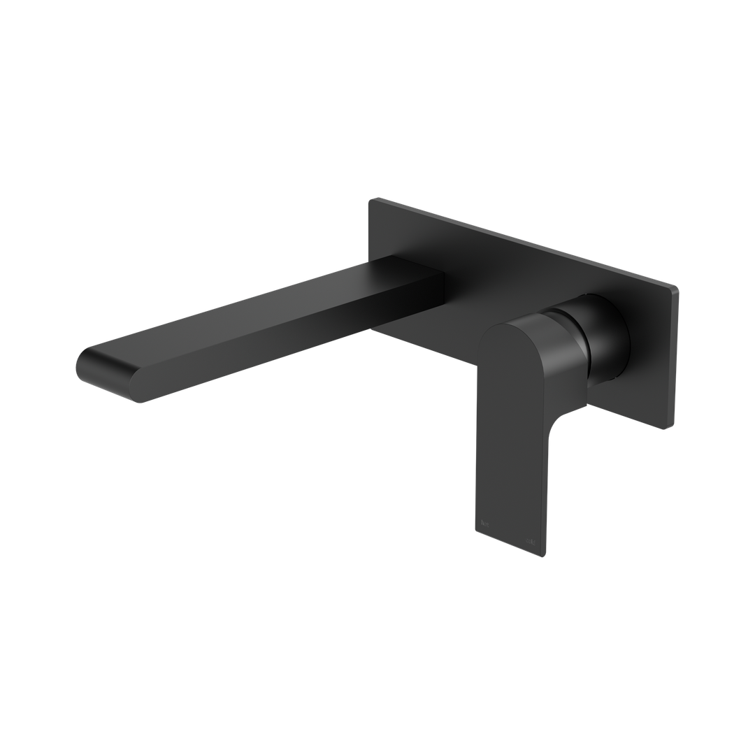 Nero Bianca Wall Basin/Bath Mixer 230Mm Matte Black