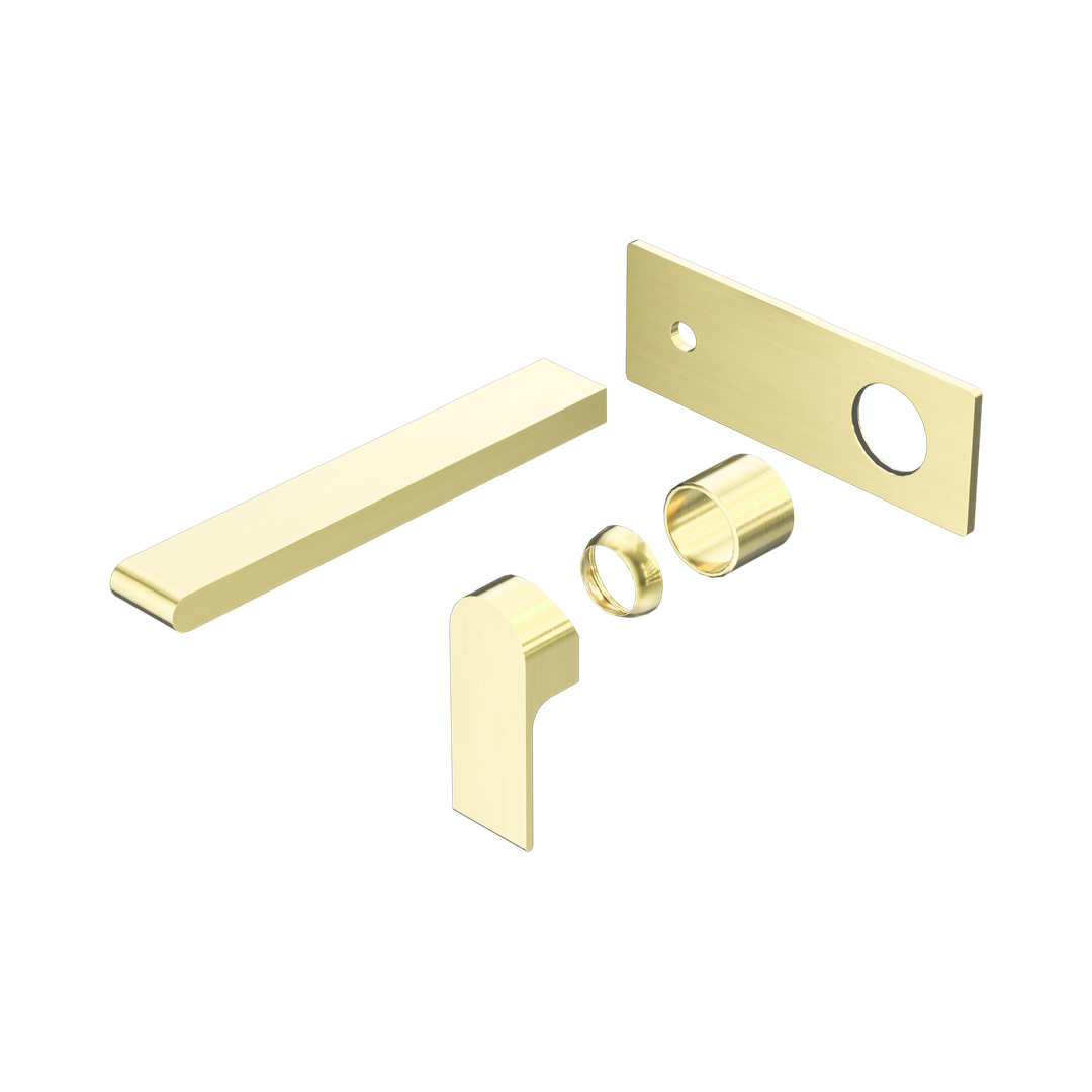 Nero Bianca Wall Basin/Bath Mixer 230Mm Trim Kits Only Brushed Gold