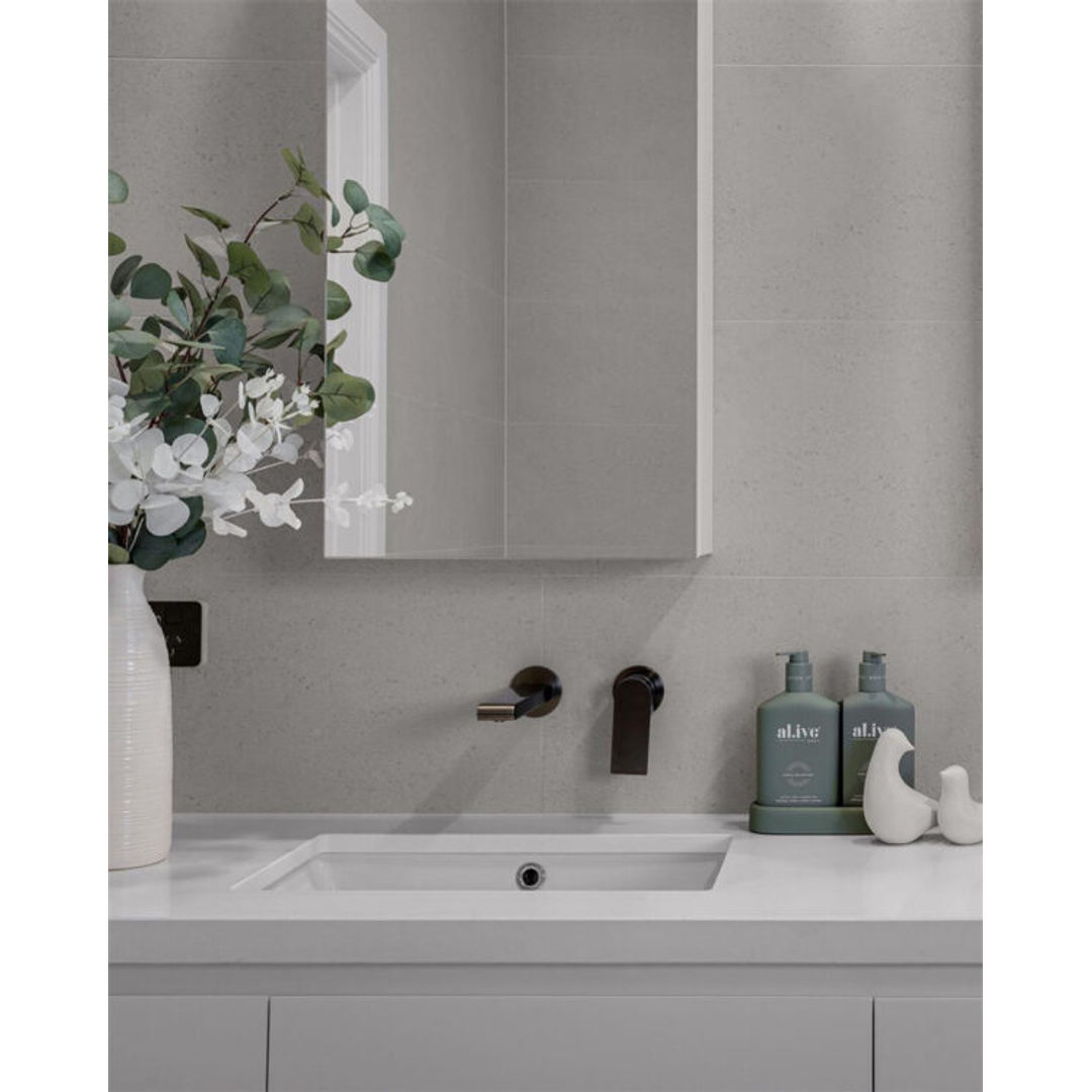 Nero Bianca Wall Basin Mixer Separate Back Plate Gun Metal Grey