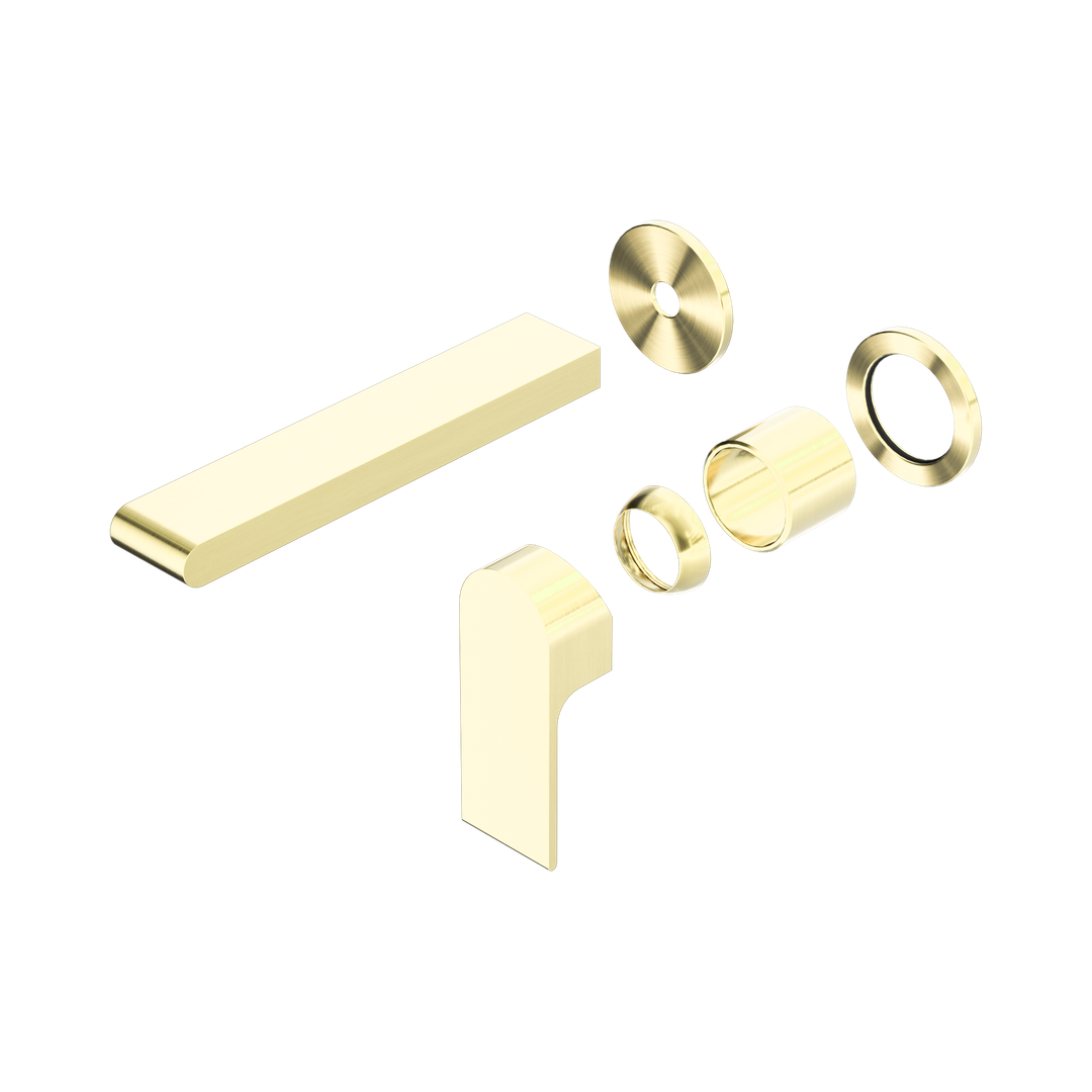 Nero Bianca Wall Basin/Bath Mixer Separate Back Plate 187Mm Trim Kits Only Brushed Gold